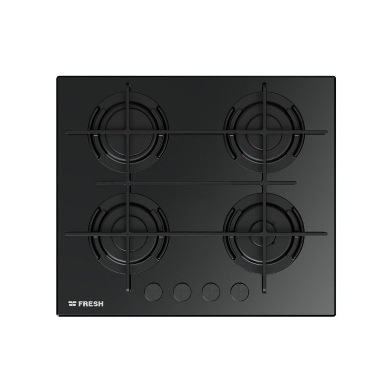 Fresh Built-In Hob Gas 60 Cm 4 Burners Black 9624. Fresh Built-In Hob Gas 60 Cm 4 Burners Black 9624.